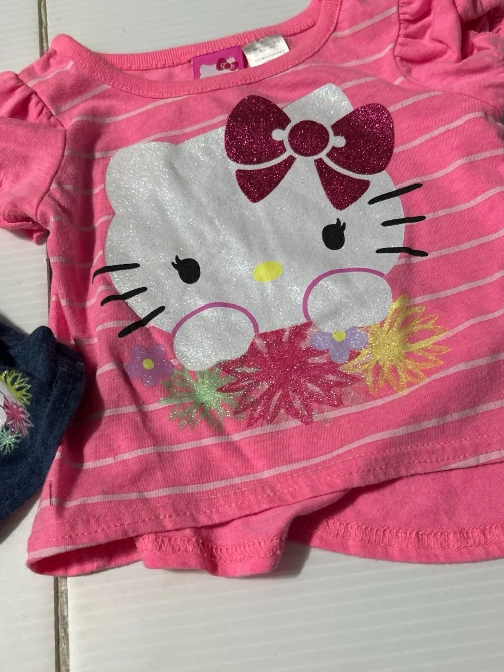 Hello Kitty Pink & Navy Girls Matching Set